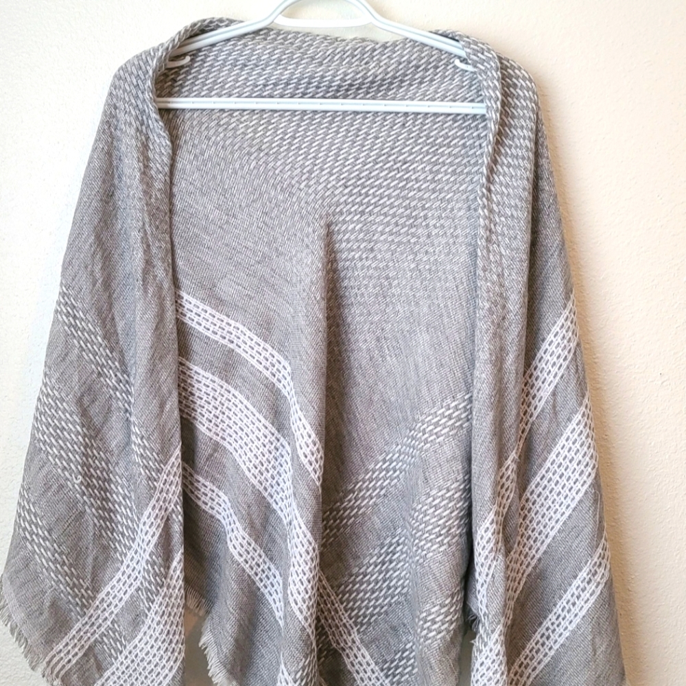 White and Gray Scarf